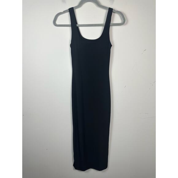 NWT AYM Paxton Maxi Dress Size Small Scoop Neck Black Bodycon - Picture 2 of 9